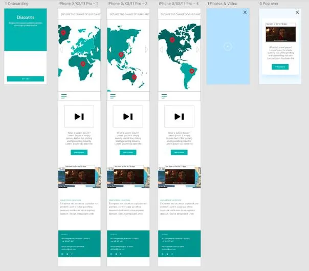 World-map landing — hi-fi prototype