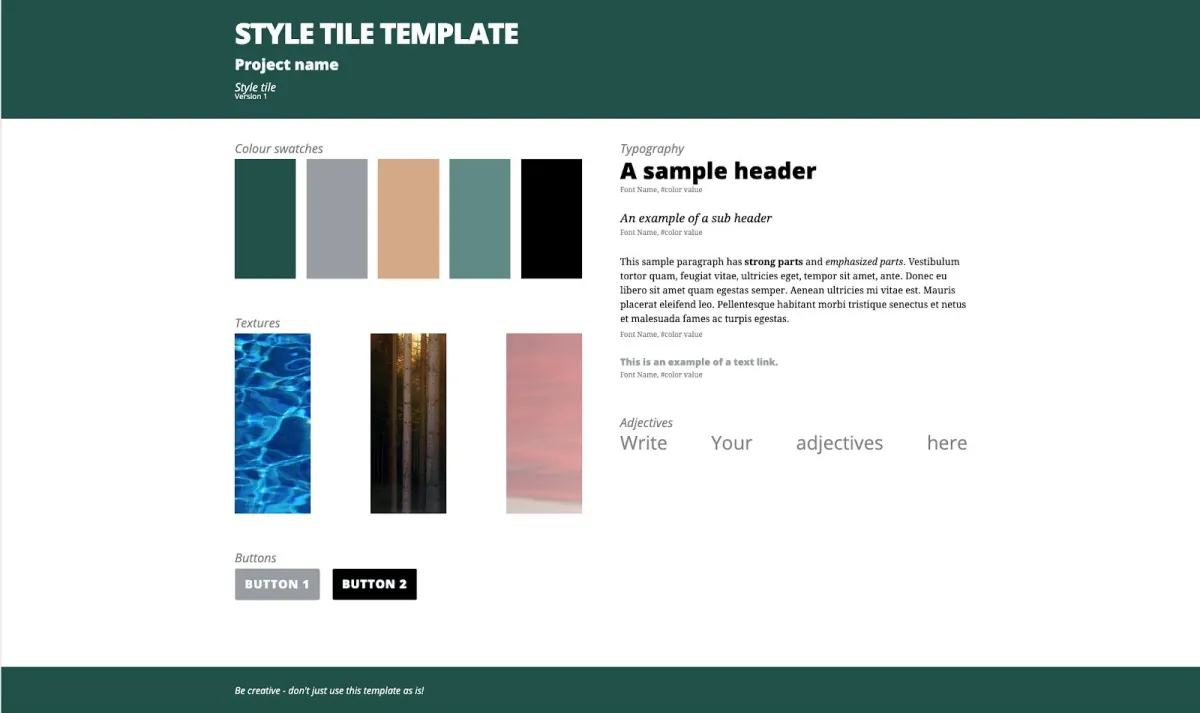 Wanderlust — winning style-tile direction